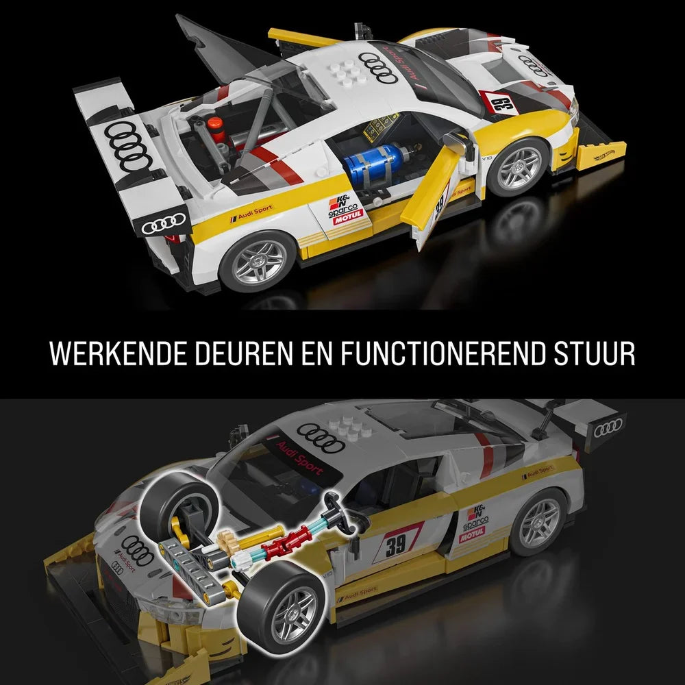 Mattel Brick Shop Hot Wheels – ’15 Audi R8 LMS Bouwset