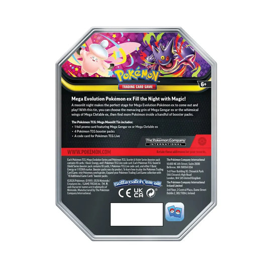 Pokémon TCG: Mega Moonlit ex Tin – Mega Gengar ex