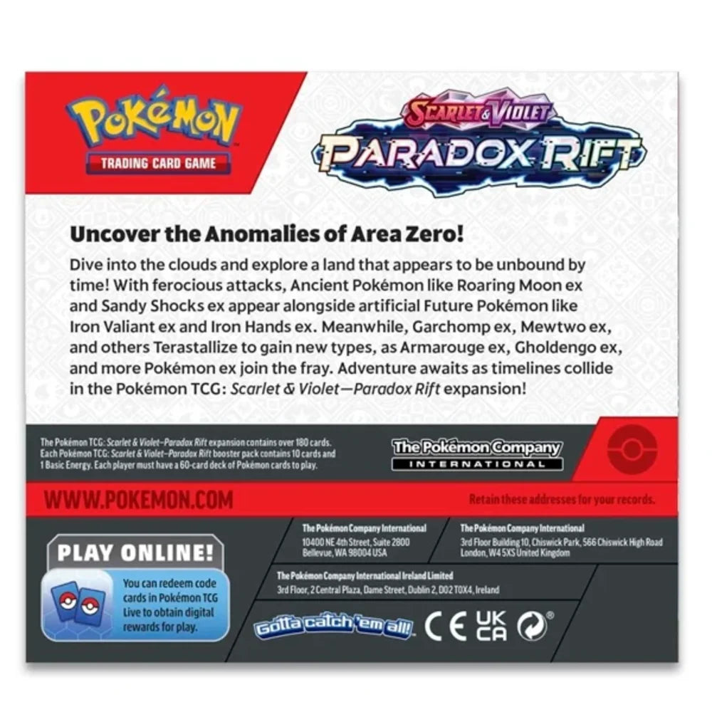 Pokémon Scarlet & Violet – Paradox Rift Booster Box