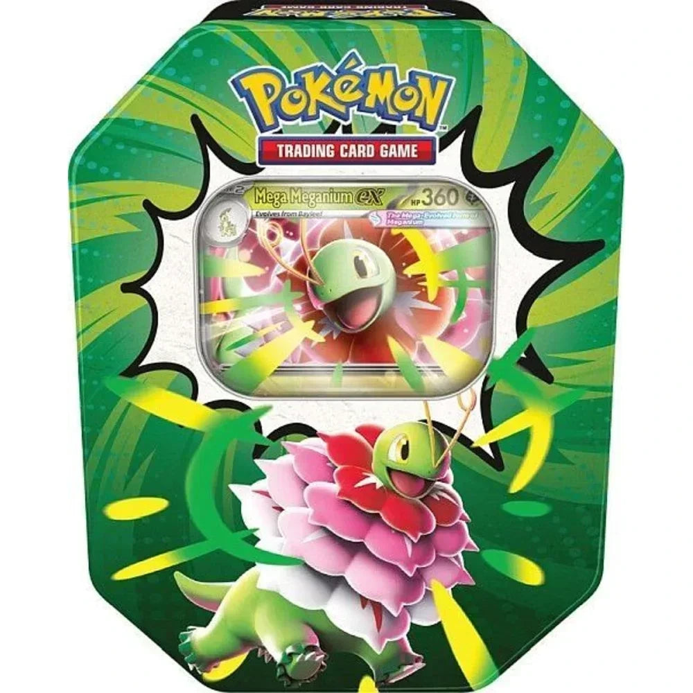 Pokémon Ascended Heroes Tin – Mega Meganium ex – voorzijde