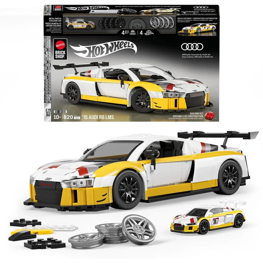 Mattel Brick Shop Hot Wheels – ’15 Audi R8 LMS Bouwset