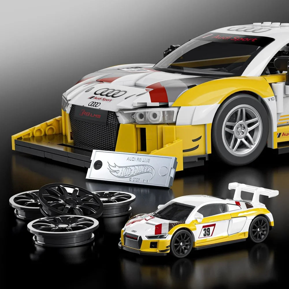 Mattel Brick Shop Hot Wheels – ’15 Audi R8 LMS Bouwset