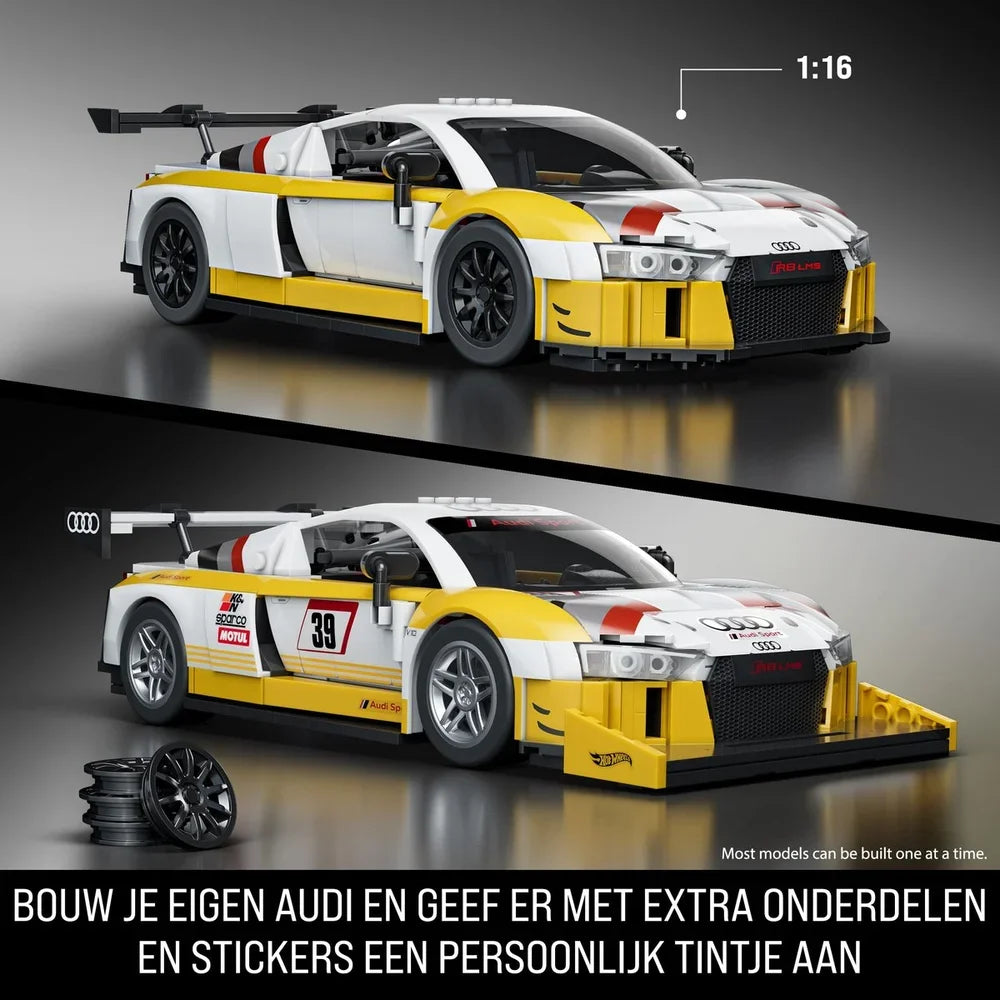 Mattel Brick Shop Hot Wheels – ’15 Audi R8 LMS Bouwset
