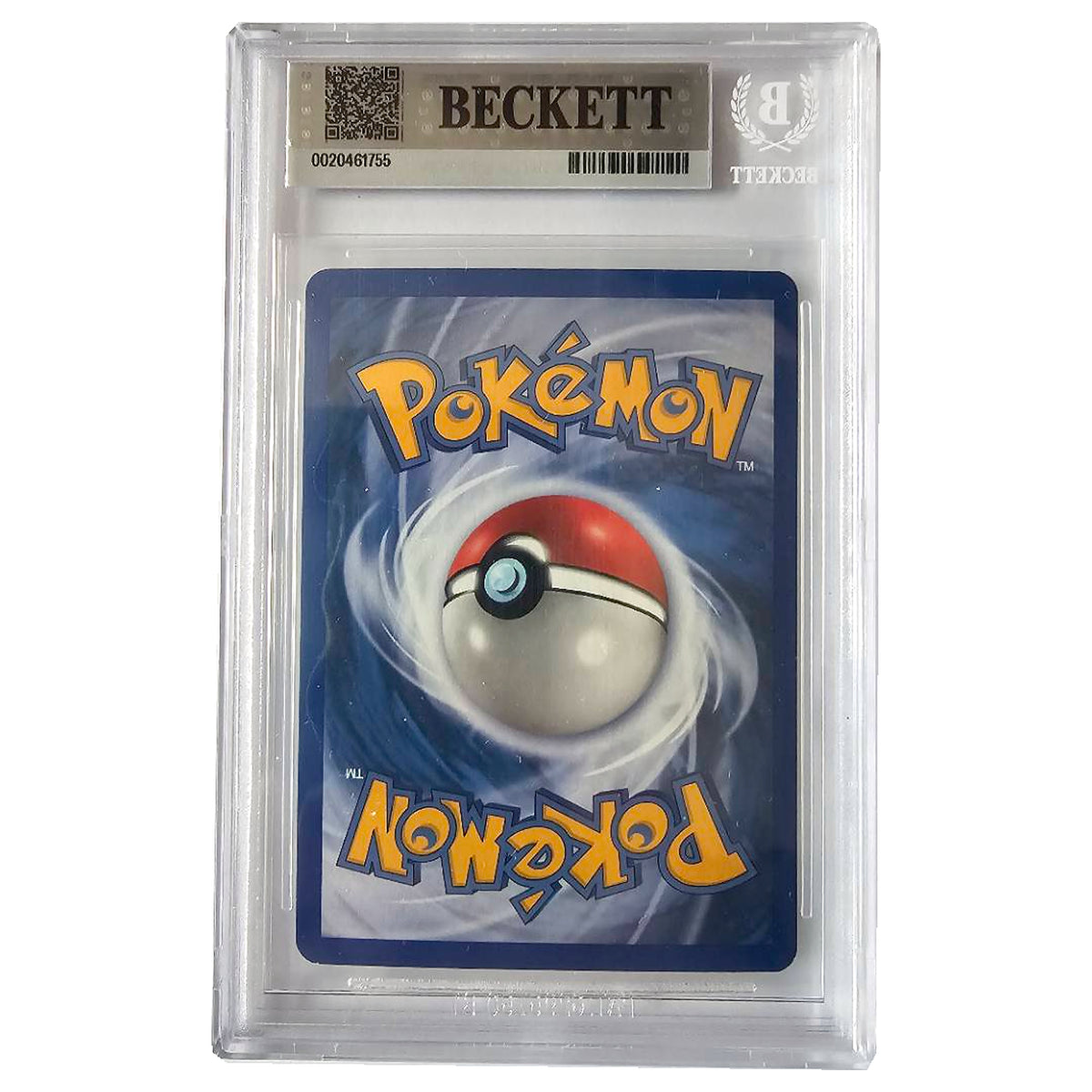 Pikachu 43/95 EX Team Magma vs Team Aqua Reverse Foil – Beckett 8.5, certificaat 0020461755 – achterzijde