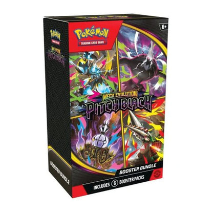 Pokémon Mega Evolution Pitch Black Booster Bundle met 6 boosters – voorzijde